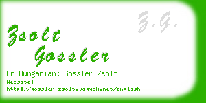 zsolt gossler business card